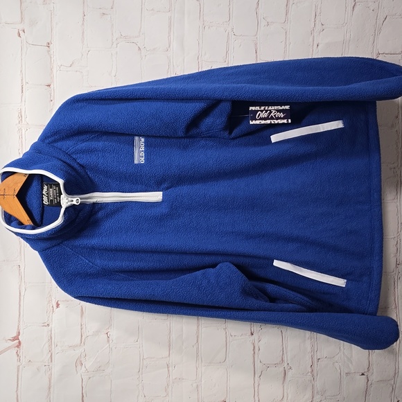 Old Row Other - Old Row Blue & White Quarter Zip Fleece Mens Size XL NWT